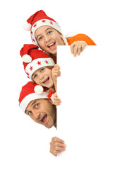 Noel enfants avec panneau