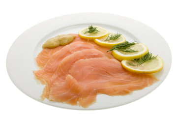 Lachs auf Teller