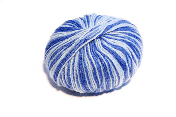 colorful wool on white