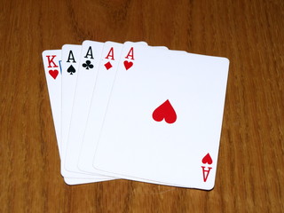 Four aces with a king kicker
