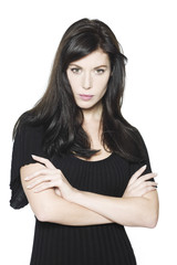 Naklejka premium beautiful expressive woman