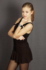 Fototapeta premium young beautiful thinking girl