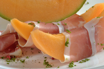 Melone und Schinken