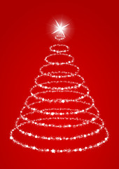 merry christmas tree, red