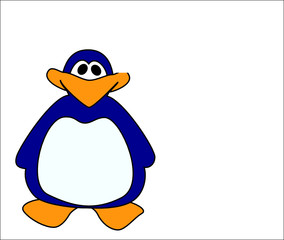 penguin on a white background