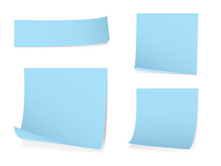 Sticky blank notes with shadows