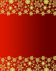 Christmas background with golden snowflakes # 3