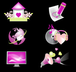Valentine icons for website