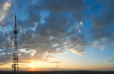 Obraz premium Sunset and tower