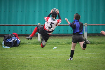 point accrobatique lors d'un tournois de rugby