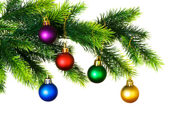 Christmas decoration isolated on the white background