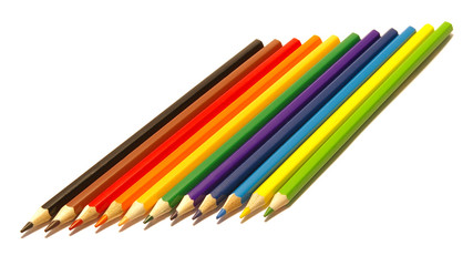 Color pencils isolated on white