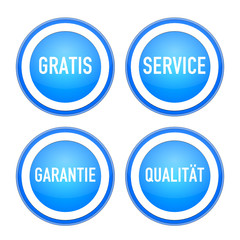 stickers gratis service garantie qualität