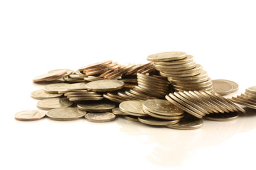 coins isolated on a white background