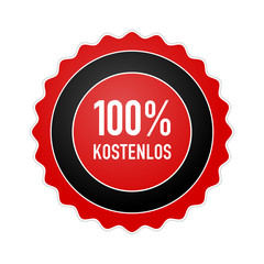plakette 100% kostenlos