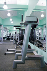 Room with gym equipment