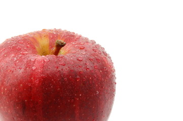 fresh red apple isolated on white background