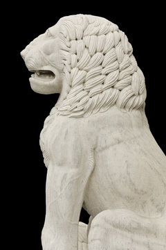 Greek classic era statue showing a lion