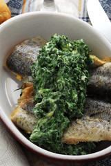 Filetti di trota con spinaci - Secondi di pesce Trentino A.A.