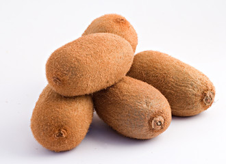 Kiwi fruits isolated on white background