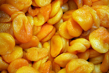 Dried apricots background