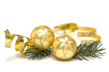 Golden Christmas decorations