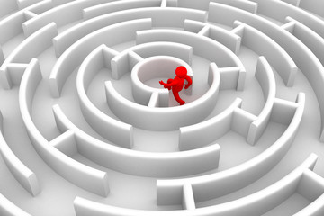 Achievement of the purpose. 3D image