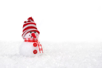 Christmas Snowman With Copyspace