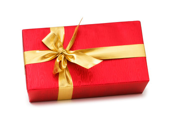 Gift box isolated on the white background