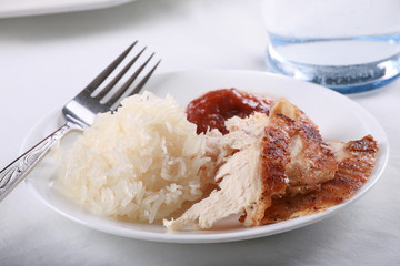 Chicken and rice meal