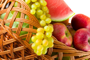 fruit/ fresh apple and grapes