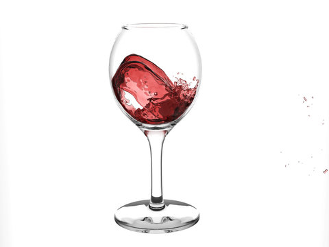 Isolated wine glasses