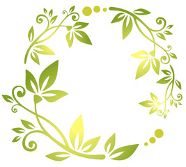 green floral pattern