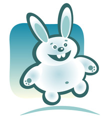 Fototapeta na wymiar happy cartoon rabbit