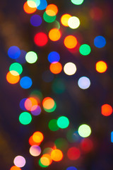 Fototapeta premium blurred garland lights