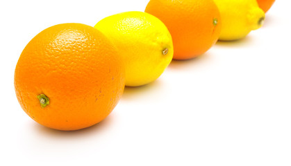 oranges and yellow lemons