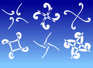 snowflakes, vector illustration for christmas and winter designs
