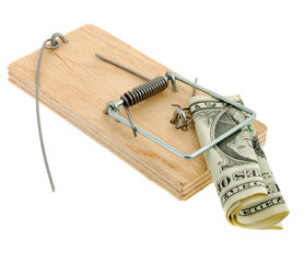 Mousetrap with dollar
