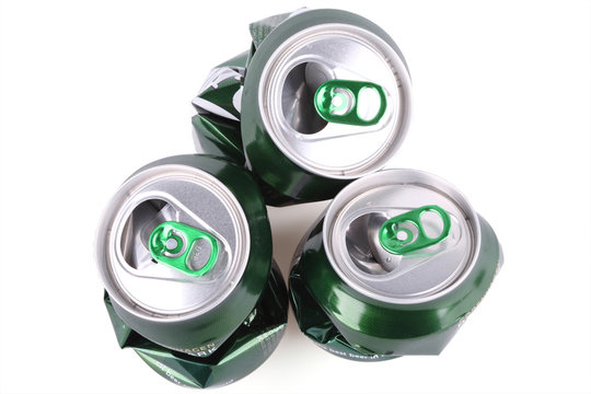 empty bearing bank out of beer