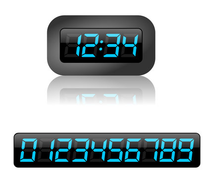 digital clock - vector