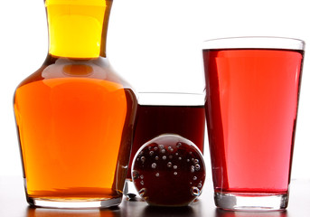 chemical glassware isolated on white