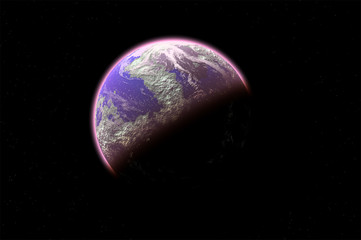 Obraz na płótnie Canvas Some planet in deep space.