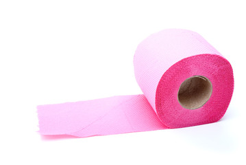 Pink toilet paper