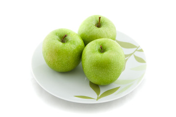 Fresh green apples