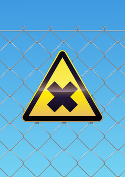 Panneau de danger produits nocifs