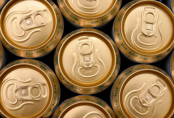 Aluminium cans of beer