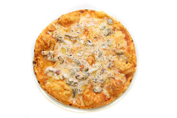 tasty round pizza