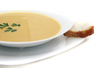 plate with soup