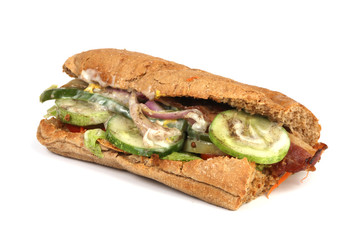 sandwhich on white
