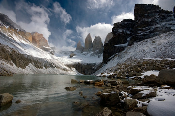 The Towers, Torres del Paine, Patagonia, Chile - obrazy, fototapety, plakaty